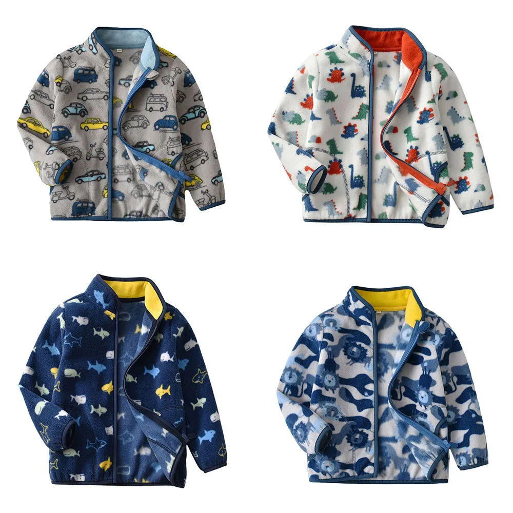 

New Style Children's Zipper Jacket 2-8T Boys Spring Autumn Warm Outwear Cute Baby Coats Hot Selling Clothing