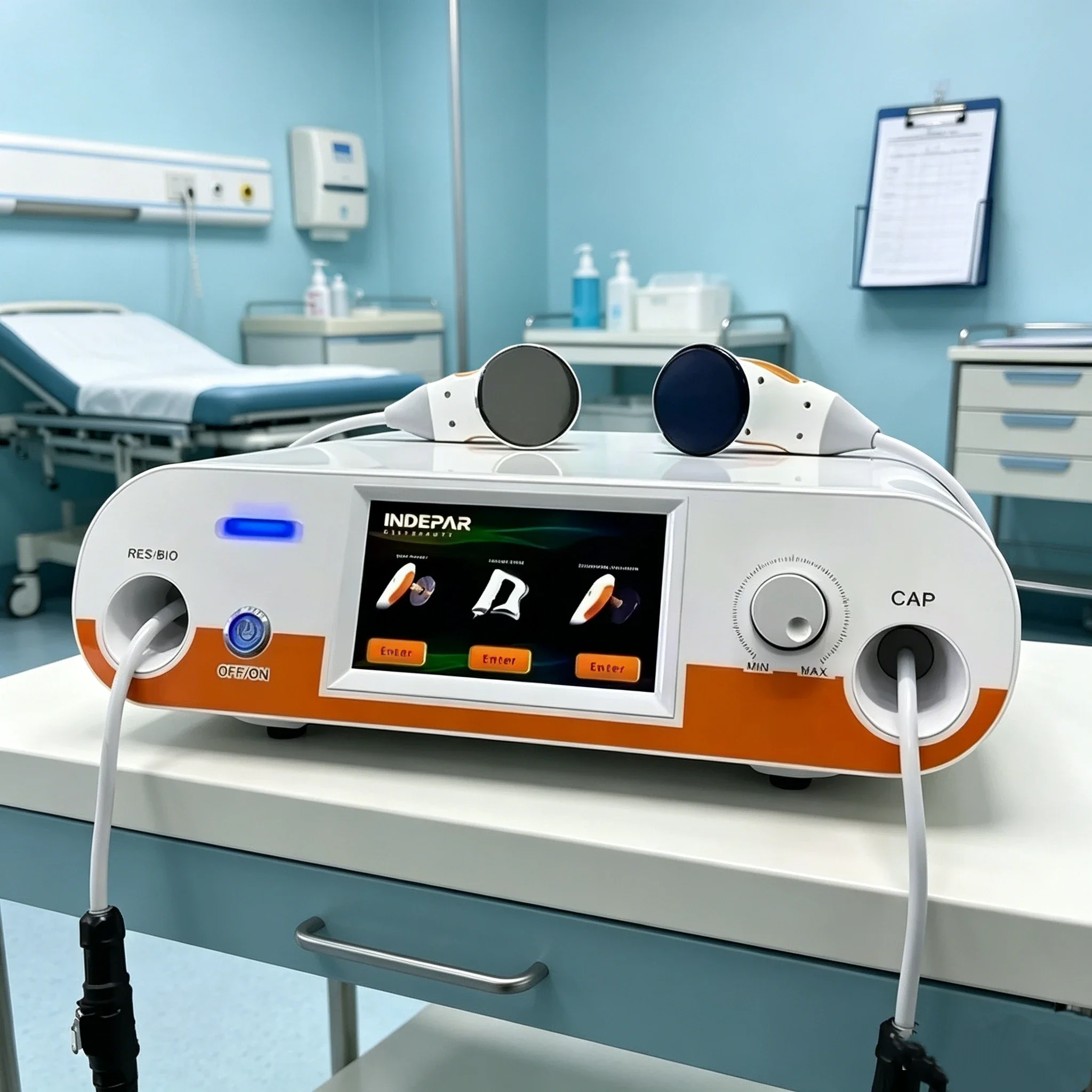New 448K Deep Heat RF Machine 3 Probes Skin Tightening Wrinkle Remove Weight Loss Joint Pain Therapy Equipment