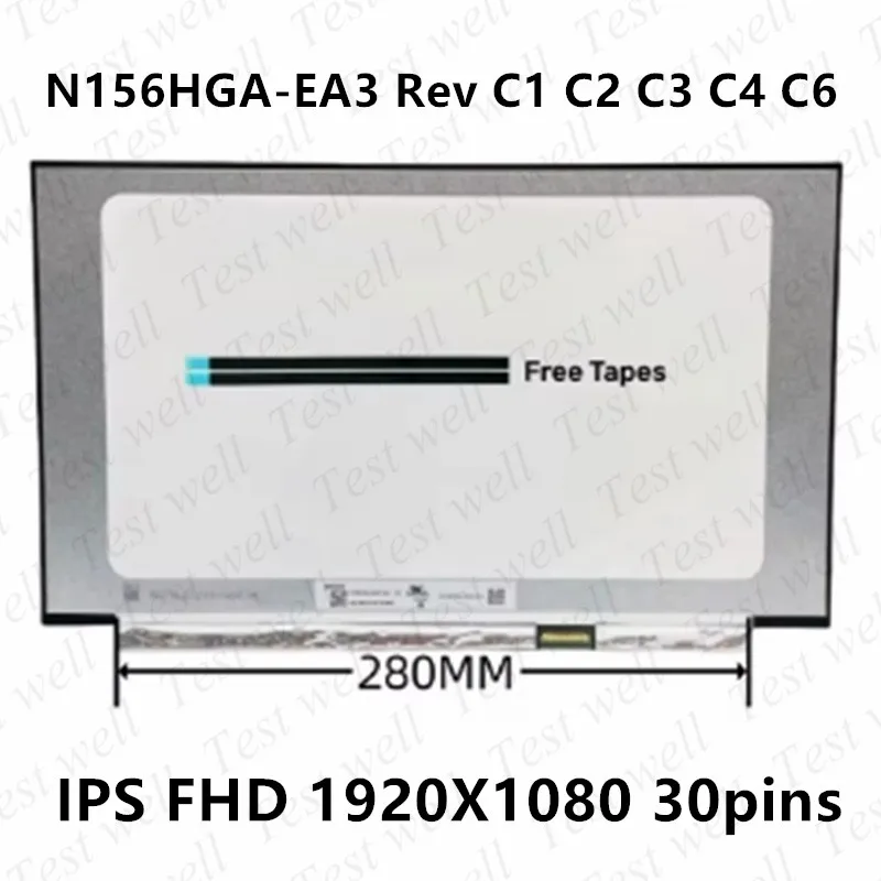 Original New For Laptop 15.6 FHD 1920X1080 LED Display Replacement N156HGA-EA3 rev C1 C2 C3 C4 C6 LCD Matrix