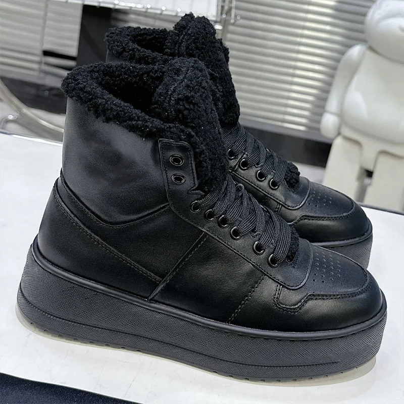 

High quality winter new women's platform boots made of top-grade cowhide and wool, with a soft and comfortable shoes 25090849
