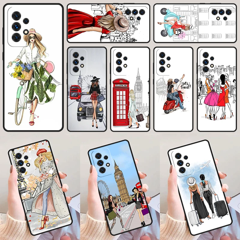 Brave Girl Fashion Illustration For Samsung A52 A72 A73 A20e A21S A50 A70 A11 A12 A42 A31 A40 A51 A71 A32 A80 A91 Phone Case