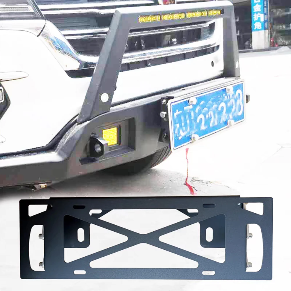 Front License Plate Holder Steel Frame up Moving Bracet Registration For Jeep Wrangler JK2007-2017 JL2018+JK JL SXMA JL1329