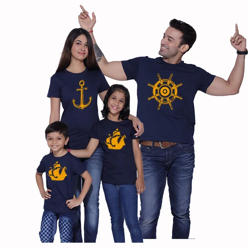 

Sailing Family - Rudder, Anchor and Sailboat T Shirt Family Matching Outfit Super Family T-shirts