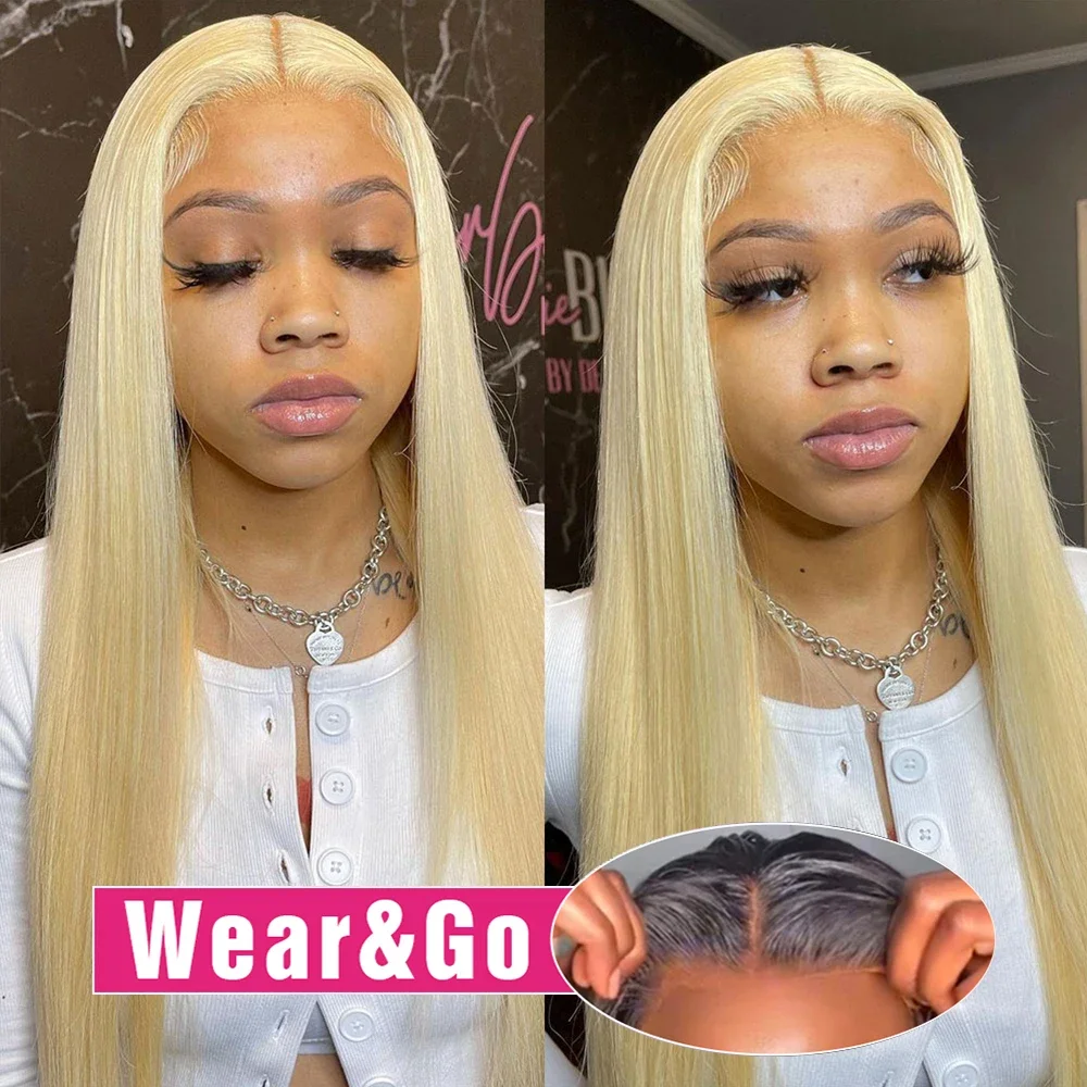 613 Colored HD Lace Wigs Honey Blonde Glueless Wig Human Hair Ready To Wear Brazilian 250density Straight Frontal Wig Human Hair