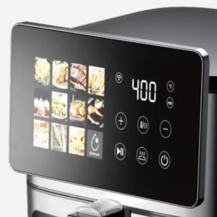 2025 New Home Appliances  8.5L Stainless Steel Colorful Screen Menu Mode Digital Control Air Fryers With Visible  Windows