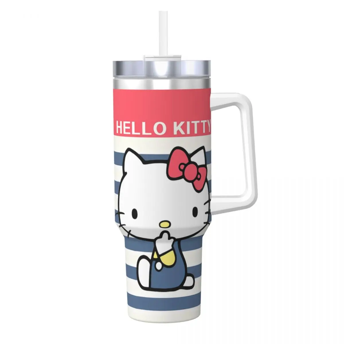 Hello Kitty 40 Oz Ultimate Tumbler with Handle and Straw Vacuum Insulated Tumbler