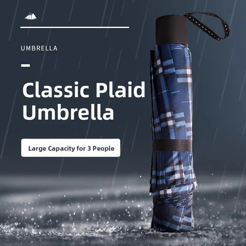 

Новый деловой зонт с сетчатым узором, усиленный, с десятью спицами, складной, трехсекционный, от солнца и дождя, два в одном, на заказ