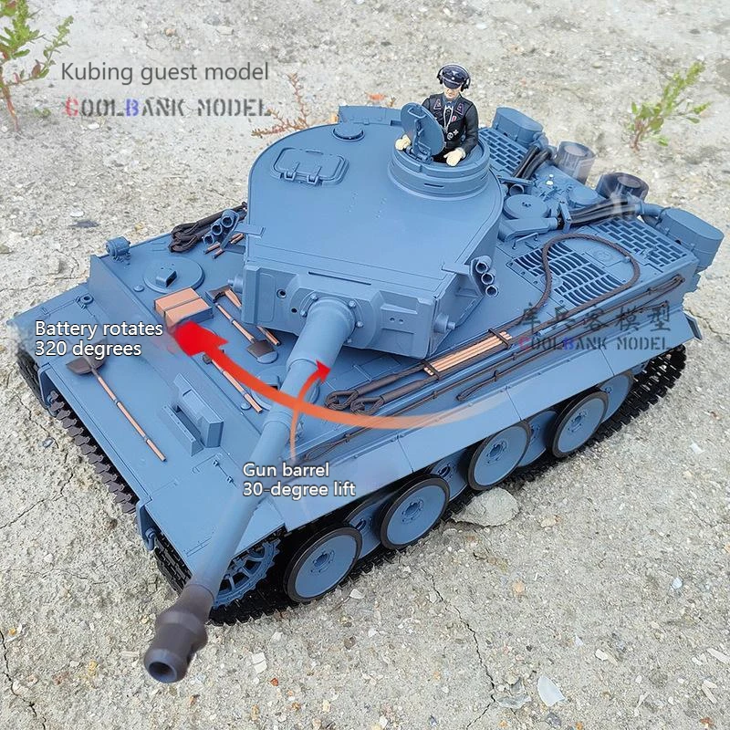 Henglong 3818 Versus Tank German Tiger Tiger I Heavy Remote Control Tank Sound Imitation Real Adult Model Decoration Toys Gift