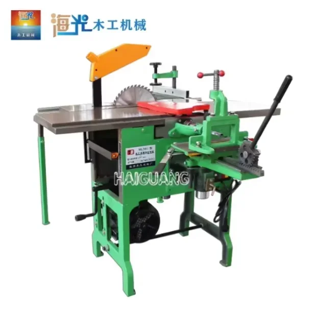 10-in-1 Multi-Purpose Woodworking Machine Tool Saw Planer Drill Thicknesser Sharpener Grinder Chamfering Motor Core 3KW 210kg