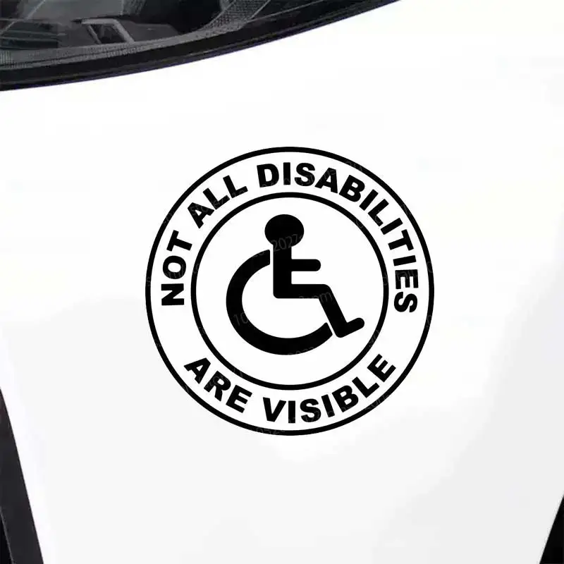 Support invisible disability–car decals, easy to stick, self-adhesive window stickers Q41