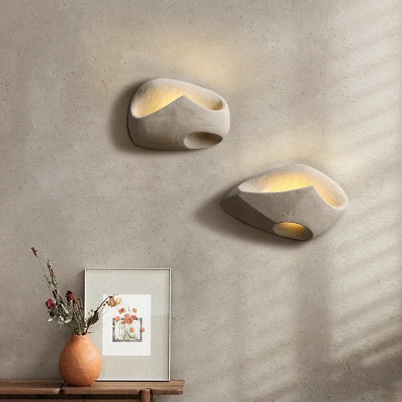 

Wabi Sabi Cement LED Wall Lights, Designer, Villa, Cafe, Bar, Home Living Room, Bedroom, Corridor, Mounted Lamp Sconce Light