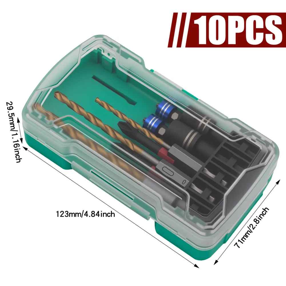 10pcs Screwdriver Bit Set Magnetic Screwdriver Bit Sleeve Wrench Adapter Twists Bit Magnetic Ring Bit Resistant Strong Socket