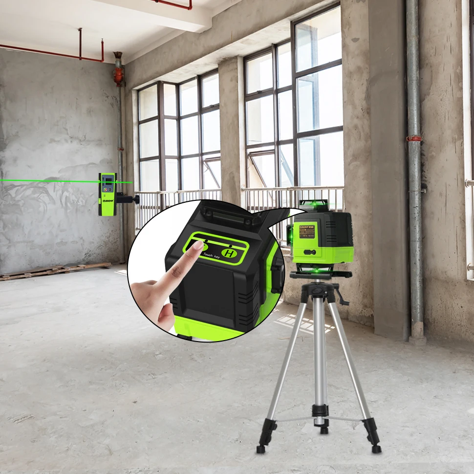 Clubiona 50M Outdoor Pulse Mode Red or Green beam Line Laser Level Vertical And Horizontal Laser Detector or Receiver