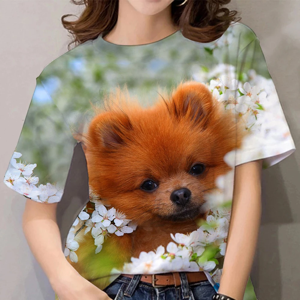 Dog Animal 3D Printed T-Shirts Woman T Shirt Ladies Fashion Casual Streetwear Oversized Tops Tees Women\'s Harajuku Y2k Clothing