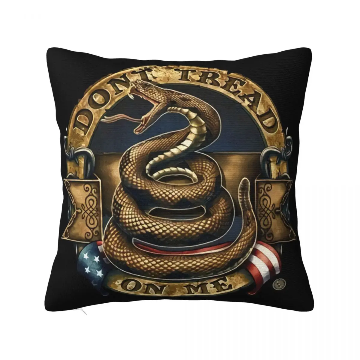 Dont Tread On Me Rattlesnake Gadsden Flag Design Selling Game Pattern Promotion Summer Style Pillow Case