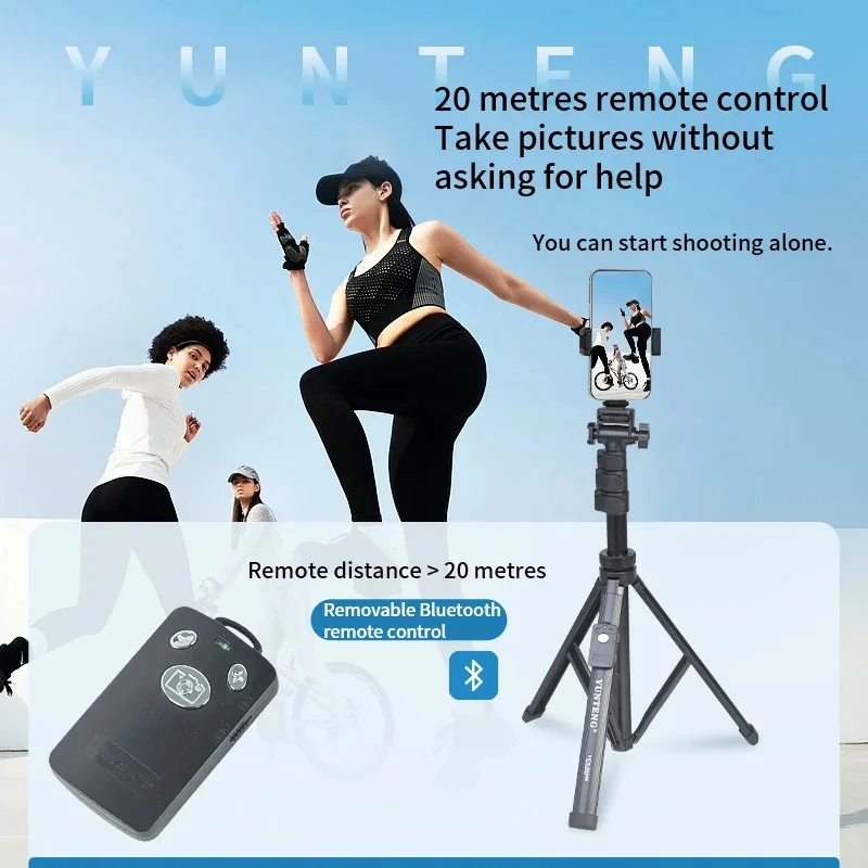 Yunteng VCT-91666 All-in-One-Selfie-Stick-Stativ-Blitzschuh-Universal-Desktop-Ständer Multifunktion aler tragbarer Reisest änder