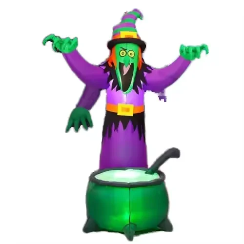

Wholesale 6FT Halloween Animated Witch Inflatables LED Lighting Waving Hands Yard Decor