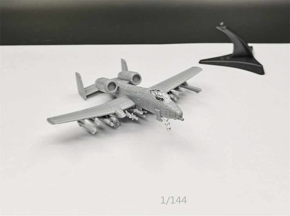 Mini Puzzle Building Toys 1/144 Scale US A-10 Attack Aircraft Fighter Assembly Airplane Plastic Military Model Collection Gift