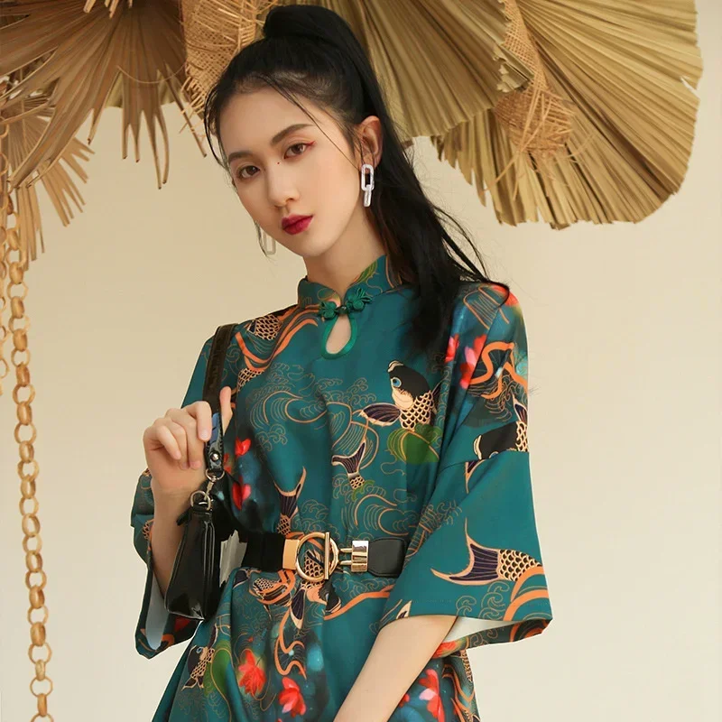 

Retro Cheongsam Dress Uniform Chinese Style Sexy Lingerie Qipao Dress Female Erotic Dresses Cosplay Costume New Chinese Style