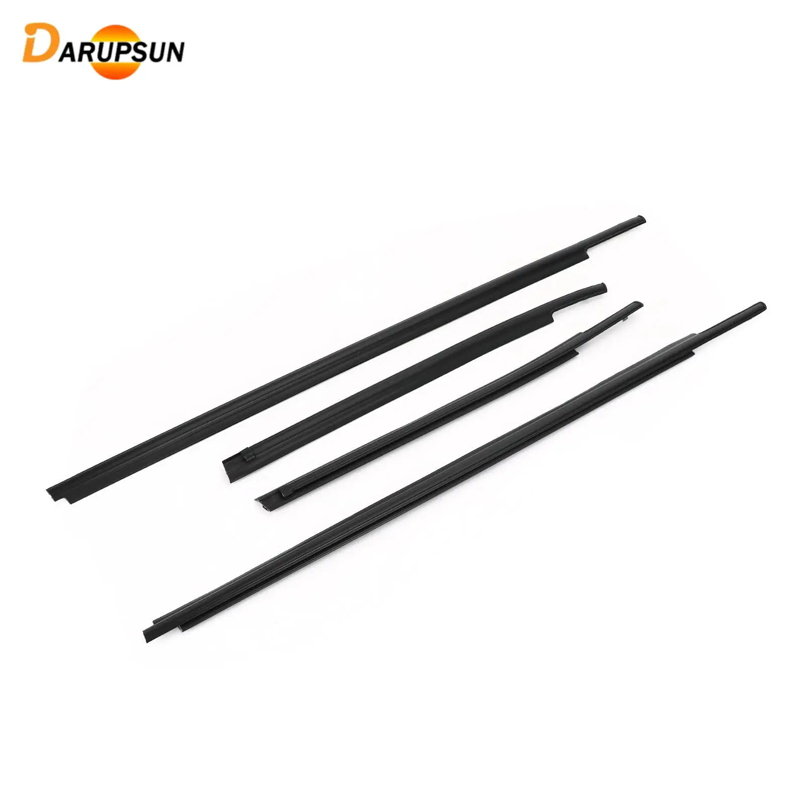 

DARUPSUN 4x Car Outside Window Weatherstrip Seal Belt Moulding For Toyota Tundra Double Cab 07-20