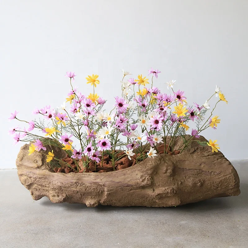 Cement Magnesium Oxide Crafts Outdoor Garden Decoration Flower and Plant Pot Landscape Stump Ornament