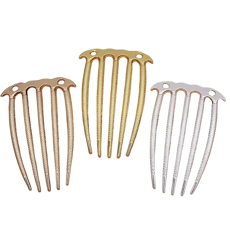 BoYuTe (10 Pieces/Lot) 48*72mm Alloy Hair Comb Materials Diy Handmade Jewelry Accessories