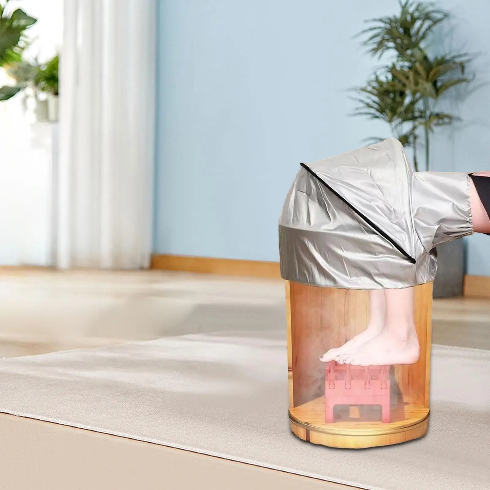 Lavabo para baño de pies de madera, bañera para remojar los pies, portátil, SPA para pies, cuenco para pedicura, cómodo barril para pedicura, lavabo para Sauna y hogar