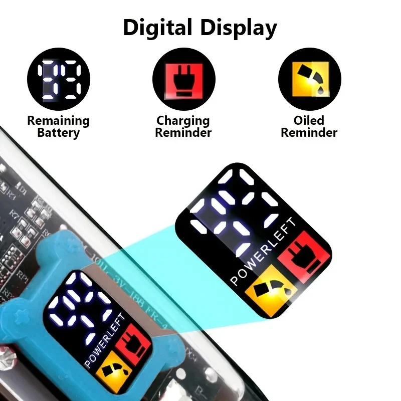 ماكينة قص الشعر الكهربائية الشفافة للجسم ماكينة قص الشعر القابلة لإعادة الشحن عبر USB للرجال هدية العيد له #6