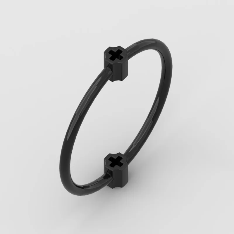 79851 حلقة دائرية مع فتحة متقاطعة ملحق تمثال لبنة البناء، قطر دائري 7 لتر مع موصل ثنائي المحور