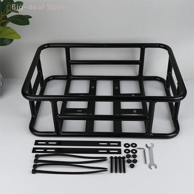 【M】Rear Bike Basket Bicycle Cargo Rack Bag Large Capacity E-Bike Basket Bike Baskets Rear Removable Metal Rack For Most Bike