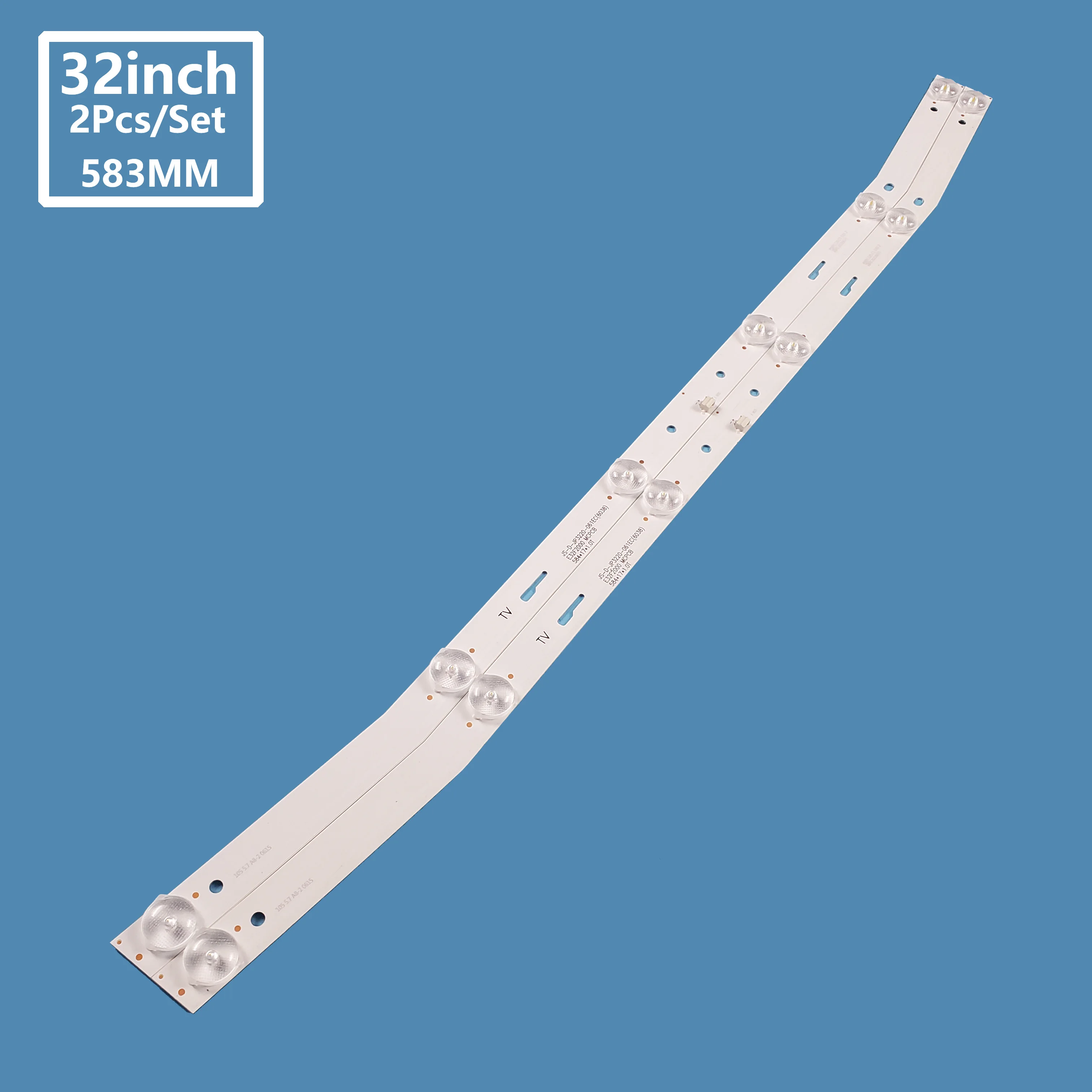 

2Pcs/set Smart TV LED Backlight Bar Strip JS-D-JP3220-061EC For 32inch SAST LED32HD340/32X60 LeHua 32L33 32X600T32 32L3 32S1A