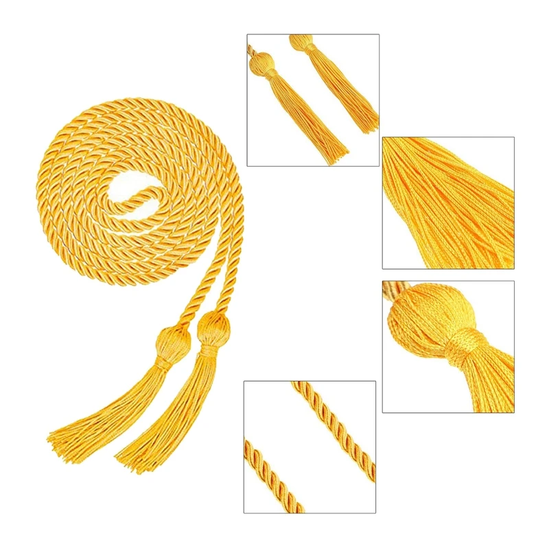 15 Pieces Graduation Honor Cord Braided Honor Cords With Tassels For Graduation Students