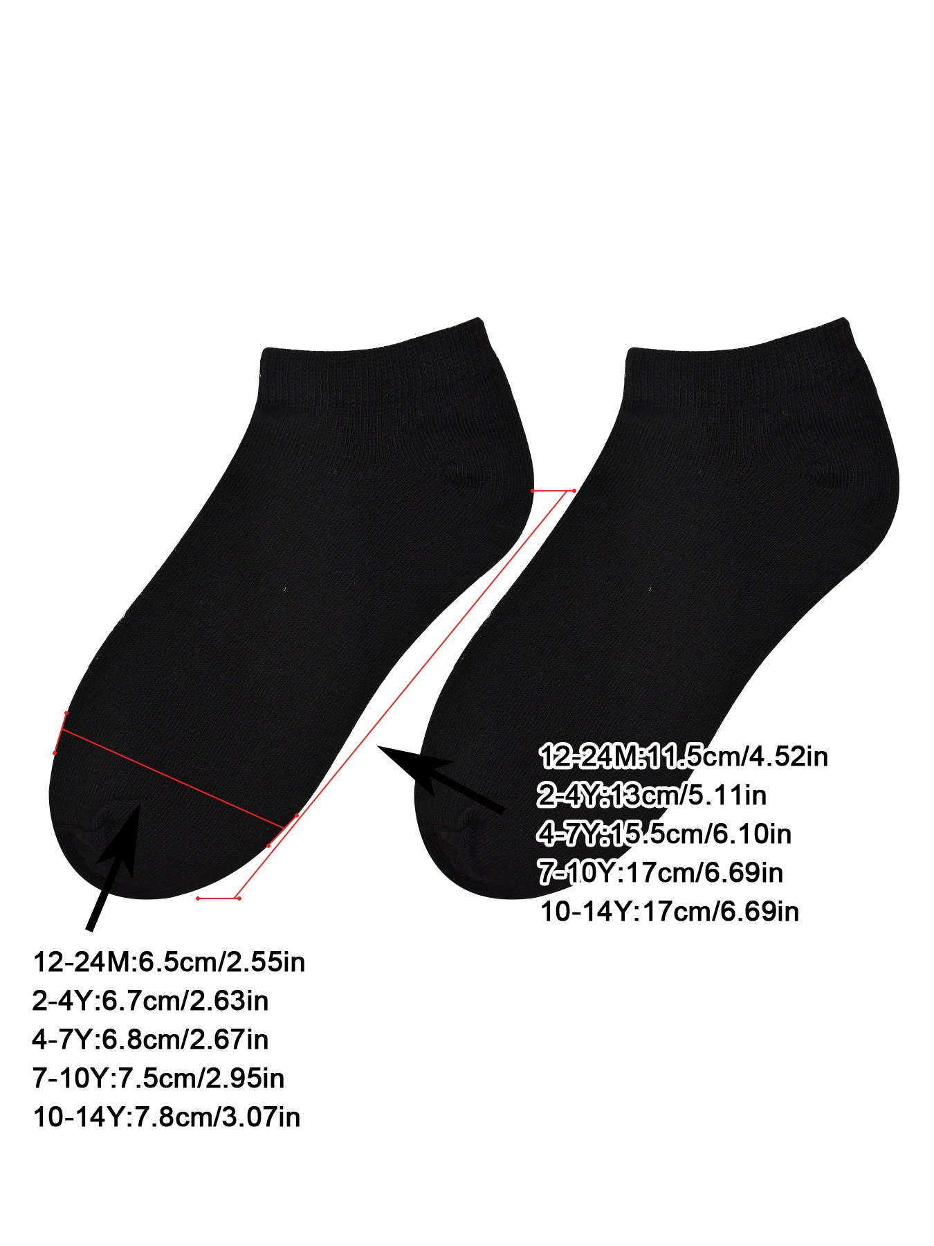 25Pairs Ankle Socks - Toddler Low Cut Socks - for 1-14 Years Boys Girls School Socks