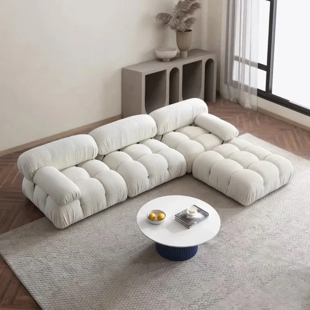 Living Room Sofas Modern Minimalist White Modular Elegant Room Lazy Sectional Sofa Armchair Muebles Para El Hogar Home Furniture