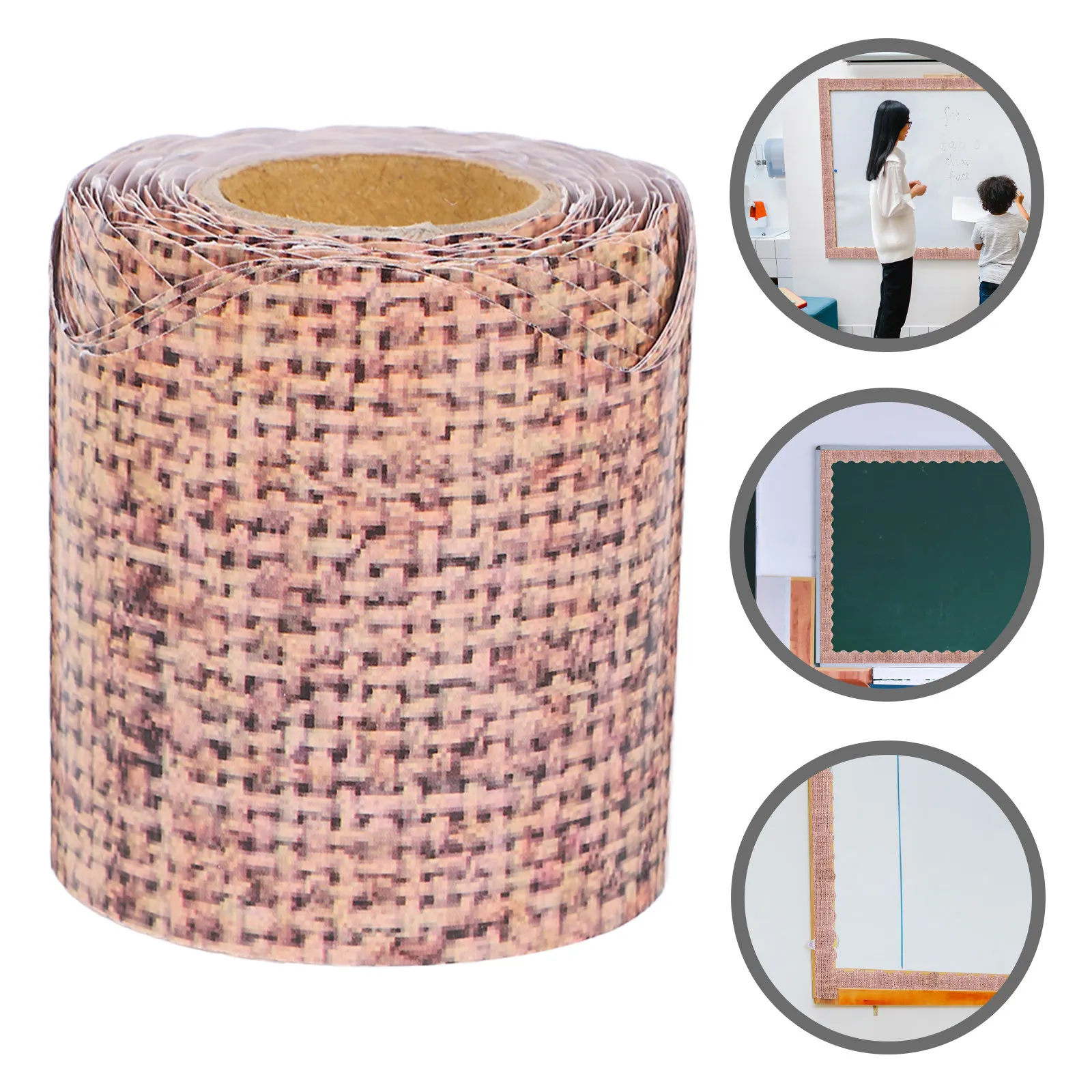 1 Roll Versatile Non-Adhesive Border Trim for Bulletin Board Blackboard Whiteboard Chalkboard DIY Craft Scrapbooking School
