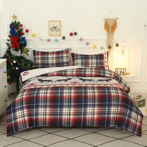 Christmas Bedding Set Duvet Cover Pillowcase  King Size Bedding