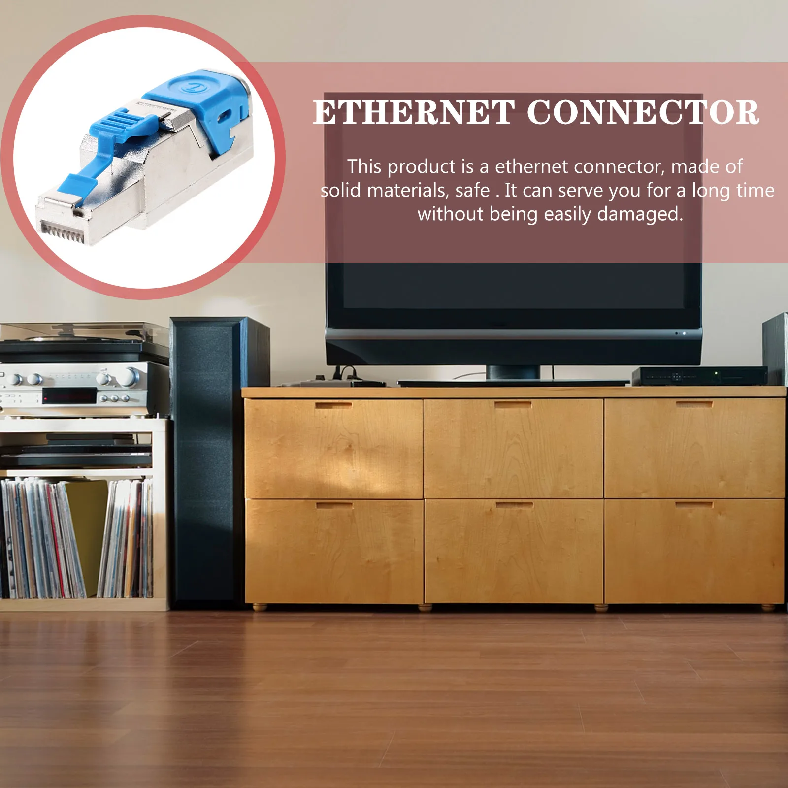 

Modular Connectors Cat7 Ethernet Cable Tools Free Gold Plated Connector Network Crimp Jack External