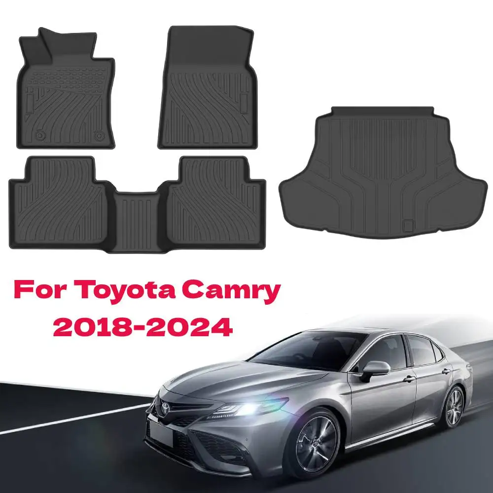

Car Floor Mats for Toyota Camry 2018-2024(Not for Hybrid),TPE All Weather Protection Floor Mats,Car Floor Liners Set Black