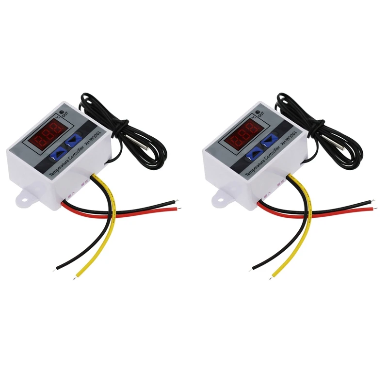 

2X Digital Temperature Controller Display Thermostat Control Switch And Thermistor Sensors Temperature Probe(220V 1500W)