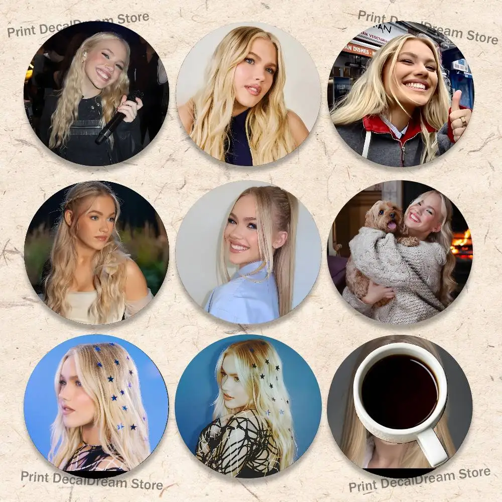 

Singer F-Freya Skye Cartoon Anime Cute Wooden Coaster Coffee Shop Beverage Shop Family Restaurant Cafe Decoration