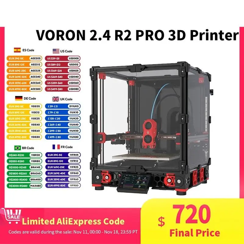 Top Voron 2.4 R2 Pro Corexy 3D Printer Upgraded Version with CNC TAP Hollow Rail and SB Extruder High Quality 3D Printer Kit