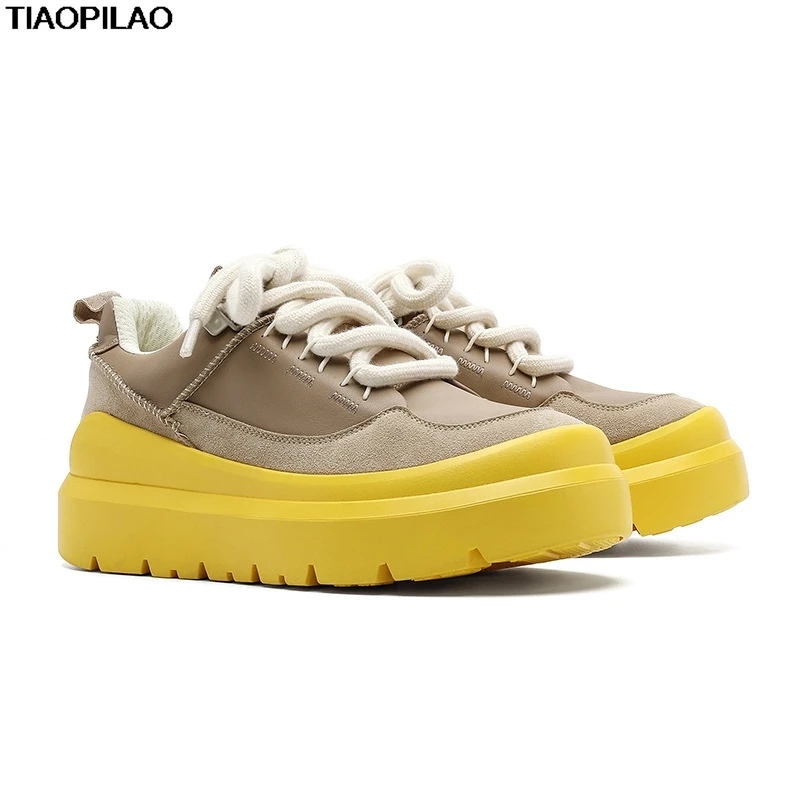 

Spring Autumn Sports Leisure Women's Sneakers Platform Increasing Men's Board Shoes Fashion Handmade Unisex Shoes New