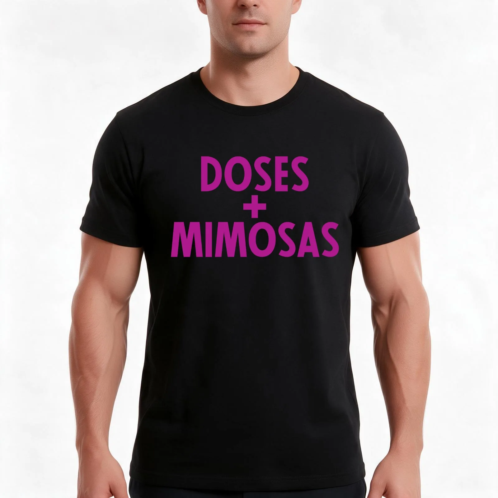 Doses And Mimosas Art Drinks Cocktail Beer T-Shirt, Summer Casual Cotton Tee, Oversized Streetwear Tops, Vintage Graphic Print
