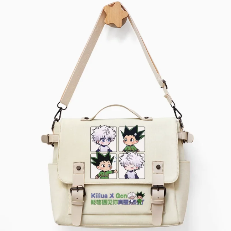 Anime HUNTER×HUNTER GON·FREECSS Killua Zoldyckกระเป๋าUnsixแฟชั่นสบายๆวัยรุ่นCrossbodyนักเรียนMessengerกระเป๋าถือB1855