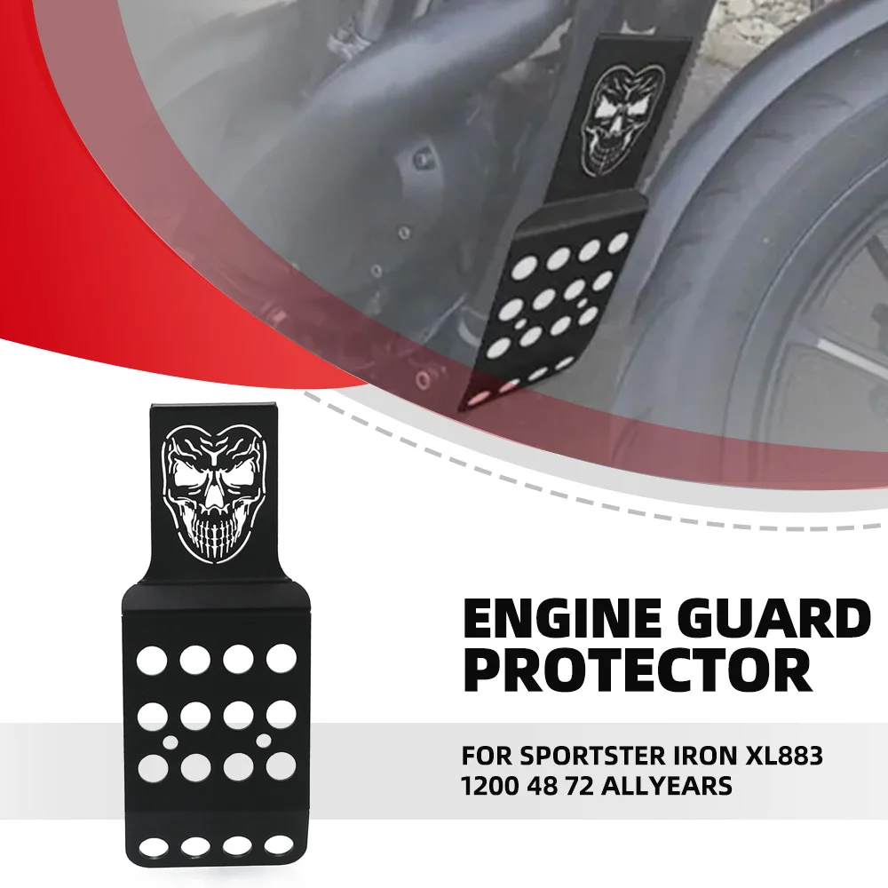 Motorcycle Accessorie For Sportster Iron XL883 1200 48 72 Allyears Front Engine Guard Protector Lower Chin Fairing Spoiler Cover