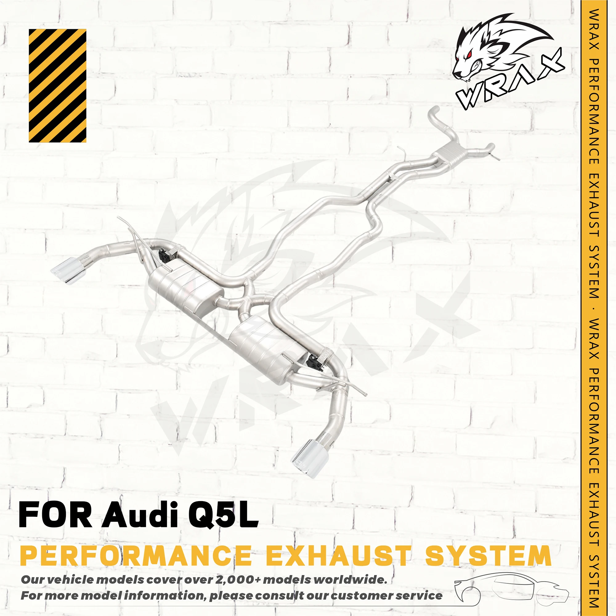 

Выхлопная труба WRAX Performance для Audi Q7 3,6, система выпускного клапана, автомобильные аксессуары, точно подходит, замена Catback