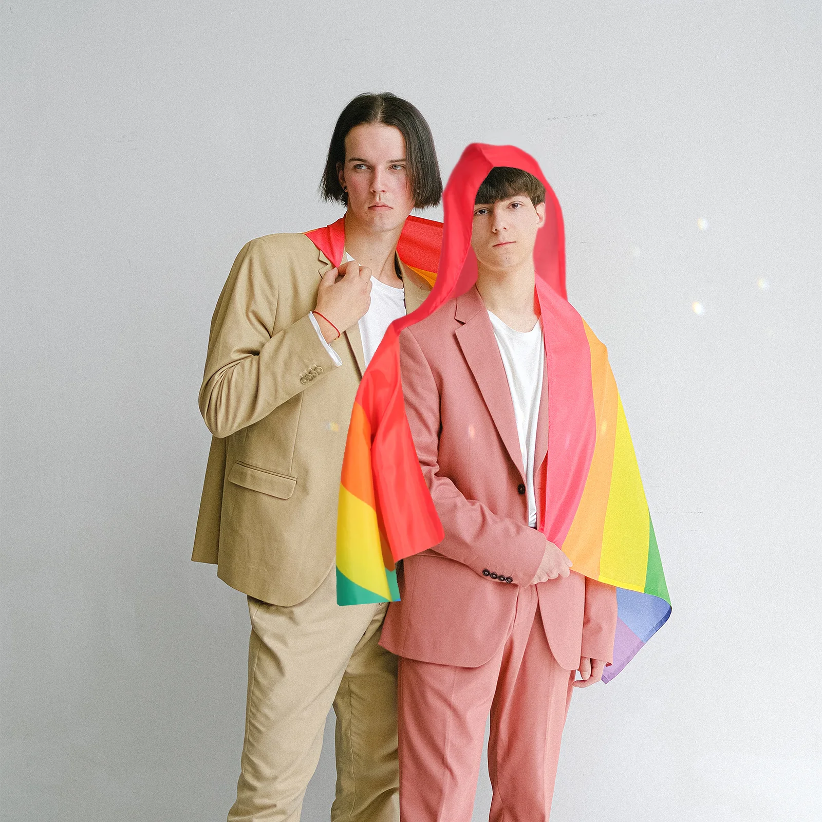 

Rainbow Cape Decorative Theme Party Lightweight Portable Practical Long Service Life Unique Atmosphere Rainbow Cape