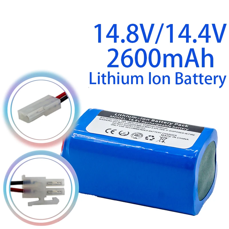 

4S1P 14.8V/14.4V 2600mAh Lithium Ion Battery Pack,For ILIFE A4 A4s V7 A6 V7s Robot Vacuum Cleaner Rechargeable Battery Etc