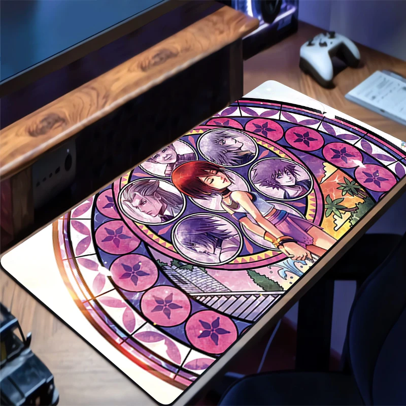 

K-kingdom H-hearts Mouse Pad Design Non-Slip Desk Mat Gaming Accessories Stitched Edges For Home And Game For Gamer Mousepad