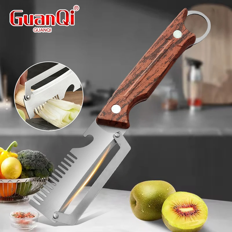 Portable Kitchen Special Peeler Multi-use Food Peeling Tool Stainless Steel Fruit Veggie Cutting Scraping Home Cooking Accessory